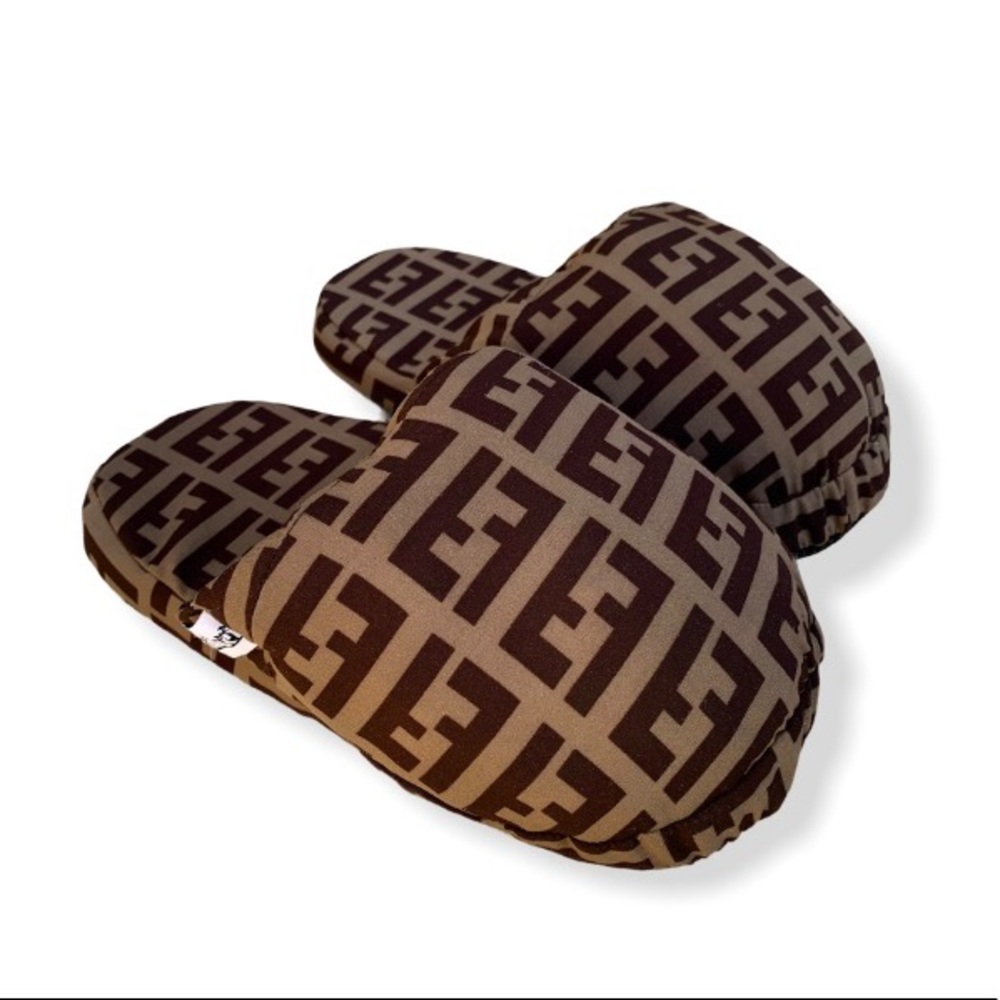 Fendi fabric handmade slippers